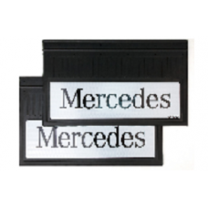 Брызговики 600х370мм "MERCEDES" (черный) с светоотражающей белой основой купить