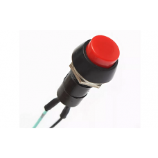 Выключатель 2-х контактный без фиксации, с проводом, красный