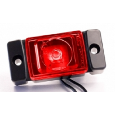 Фонарь габаритный маркерный LED красный 12V/24V (кубик) (линза) ТрАС
