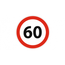 Наклейка №40 светоотражающая "Ограничение скорости-60" купить