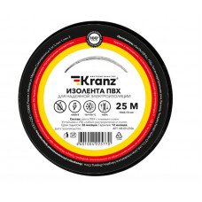 Изолента Kranz 15мм 25м черная