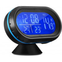 Термометр, часы, вольтметр VST 7009V 12-24V