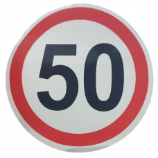 Наклейка №39 светоотражающая "Ограничение скорости-50" купить