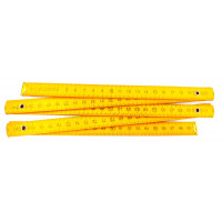 Линейка деревянная складная с желтым покрытием, L=1м ЭКО